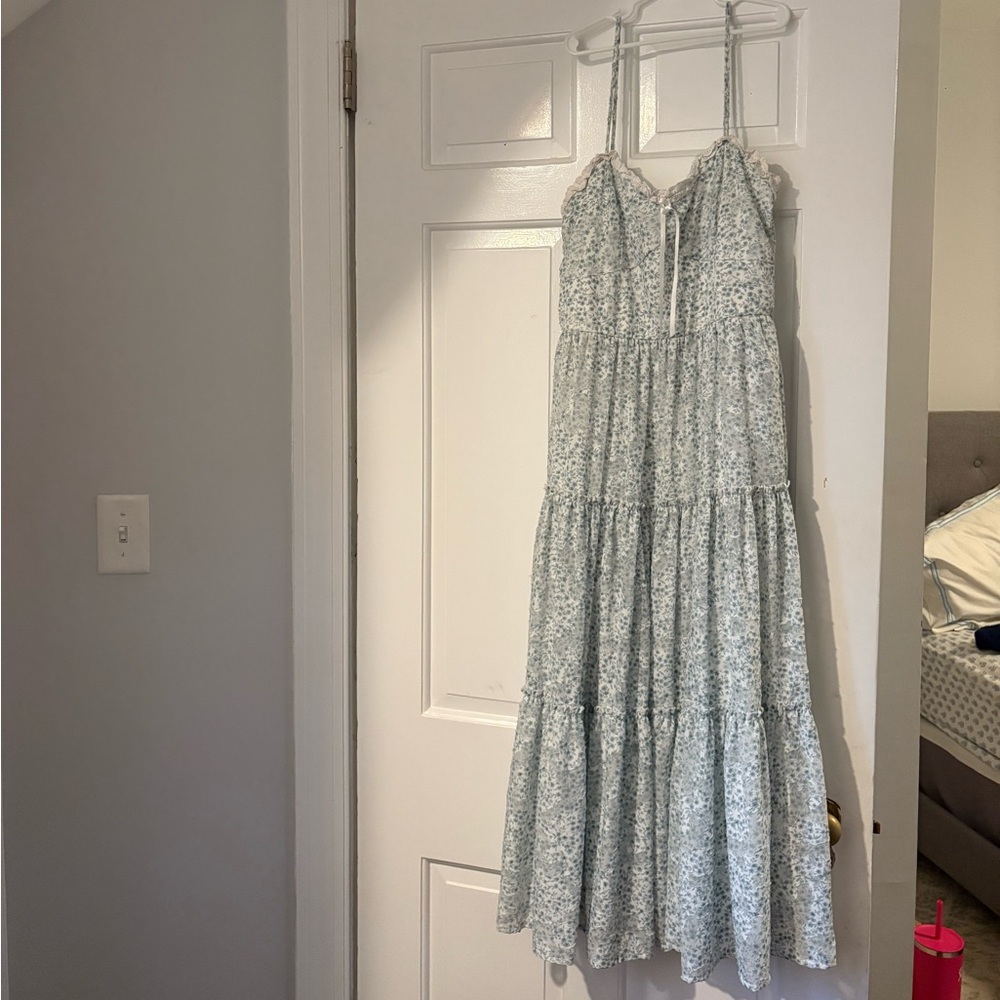 Alter’d state green and grey floral maxi dress